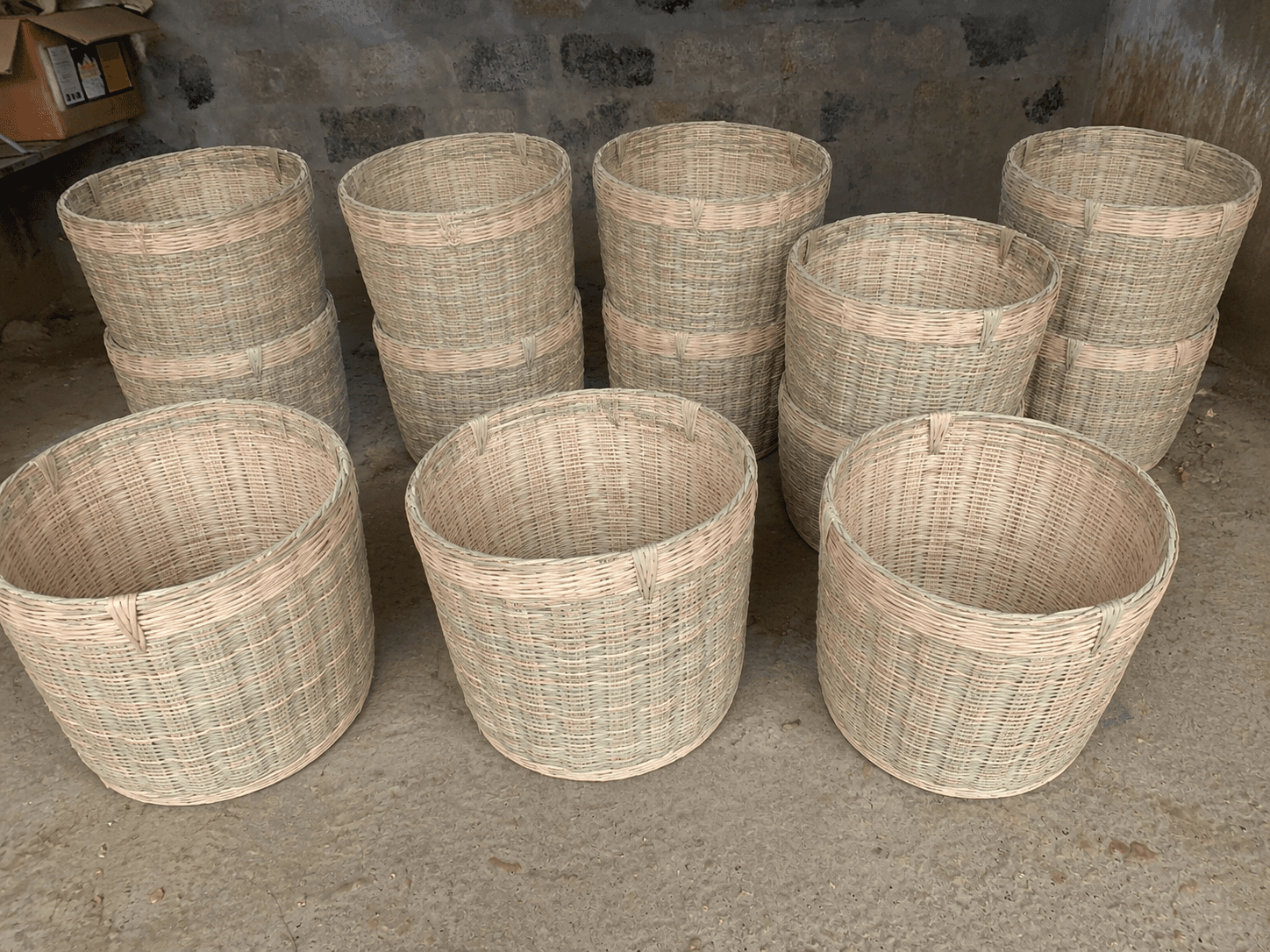 Handwoven date-palm baskets