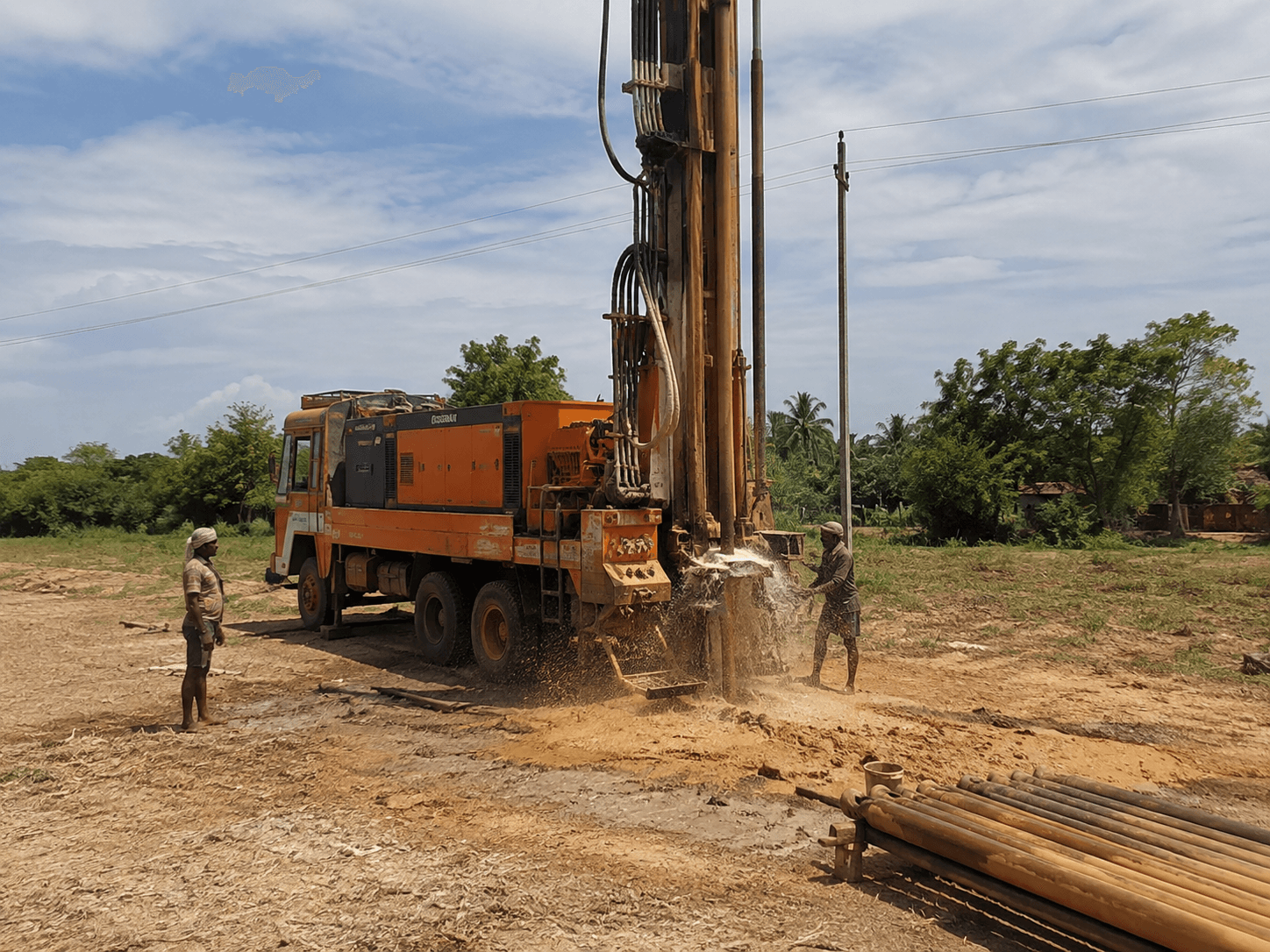 Borewell drilling rig